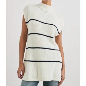 NWOT RAILS Etta Sweater Top in Ivory Navy Stripe size L